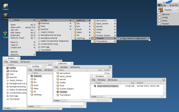 Screenshot of drill-down