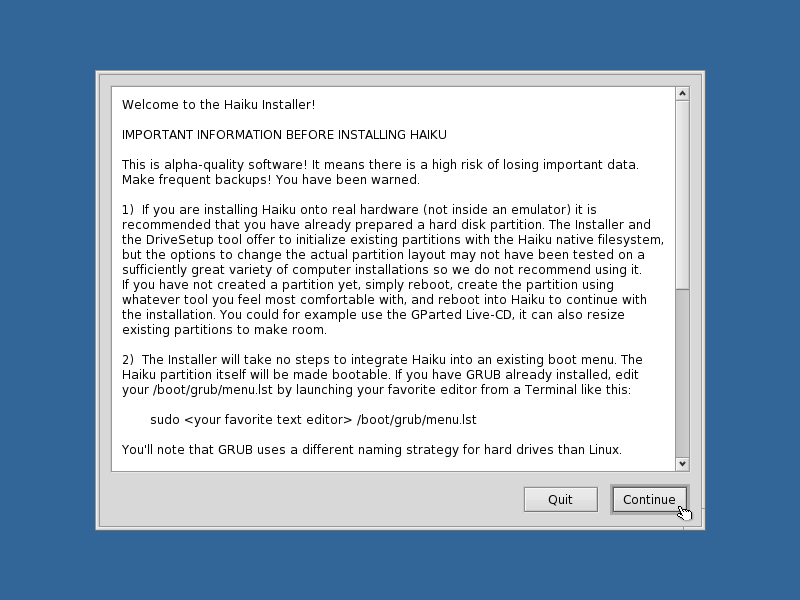 Some pre-install information