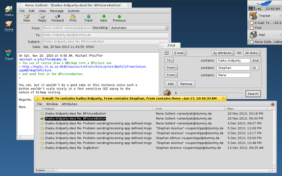 Screenshot of tiling windows