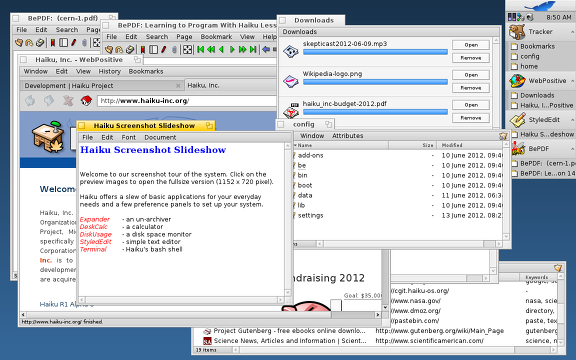 Screenshot of cluttered windows